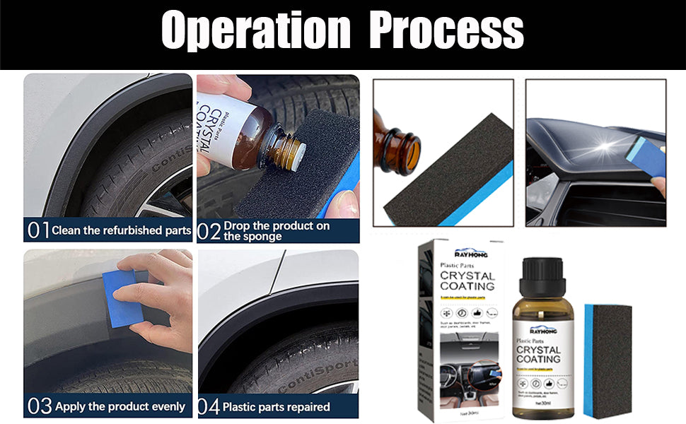 Crystal Coating for Plastic Parts | Car Dashboard Polish & Interior Cleaner Buy 1 Get 1