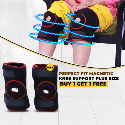 Magnetic Knee Support Brace Adjustable 360° Compression Knee Pain Relief Support with Breathable Fabric (Buy 1 Get 1 Free)