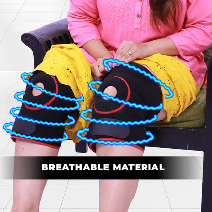 Magnetic Knee Support Brace Adjustable 360° Compression Knee Pain Relief Support with Breathable Fabric (Buy 1 Get 1 Free)