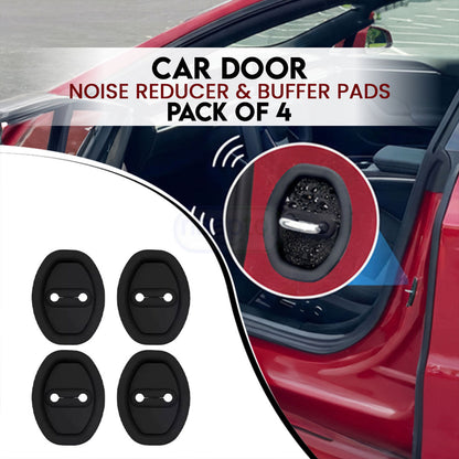 Car Door Noise Reducer & Buffer Pads (Pack of 4) | Shock Absorbing, Anti-Rust & Easy Install Door Lock Protector