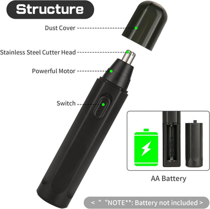 Painless Nose & Ear Hair Trimmer – Portable, Safe & Precision Grooming Tool