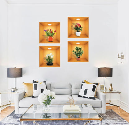 🏡 3D Decorative Wall Stickers Floral Buy 2 Get 3