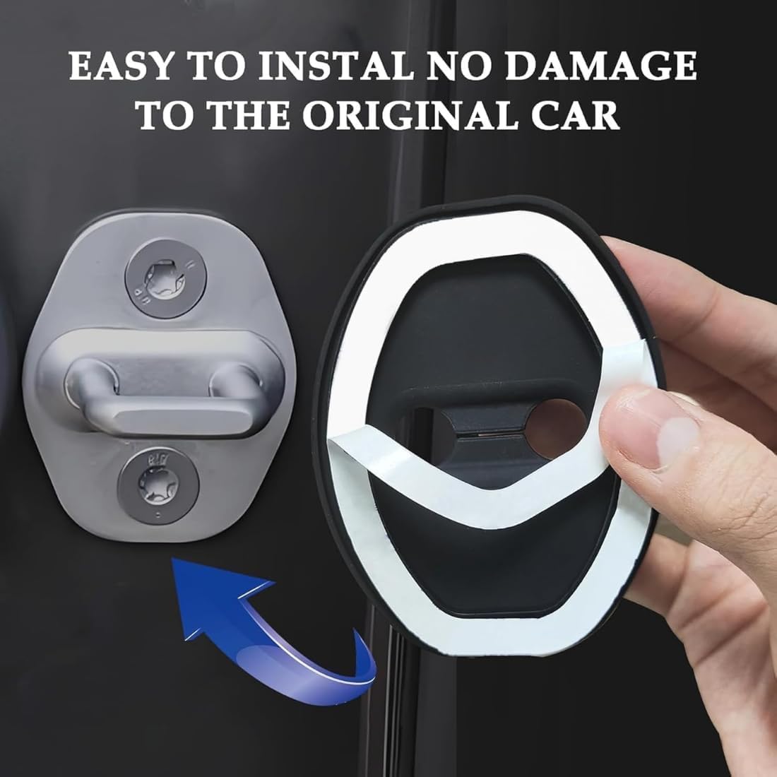 🚗 Car Door Silent Buffer Pads (Pack of 4) | Noise Reduction & Shock Absorber | Anti-Rust Door Lock Protector