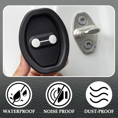 🚗 Car Door Silent Buffer Pads (Pack of 4) | Noise Reduction & Shock Absorber | Anti-Rust Door Lock Protector