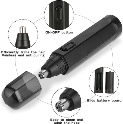 Painless Nose & Ear Hair Trimmer – Portable, Safe & Precision Grooming Tool