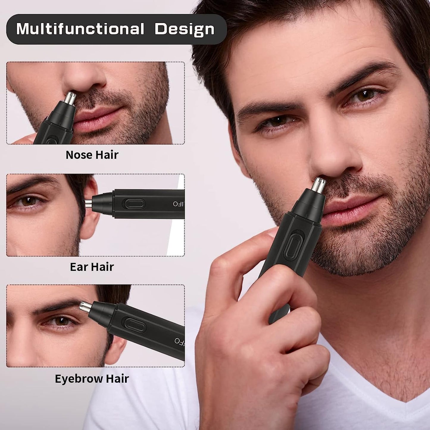 Painless Nose & Ear Hair Trimmer – Portable, Safe & Precision Grooming Tool