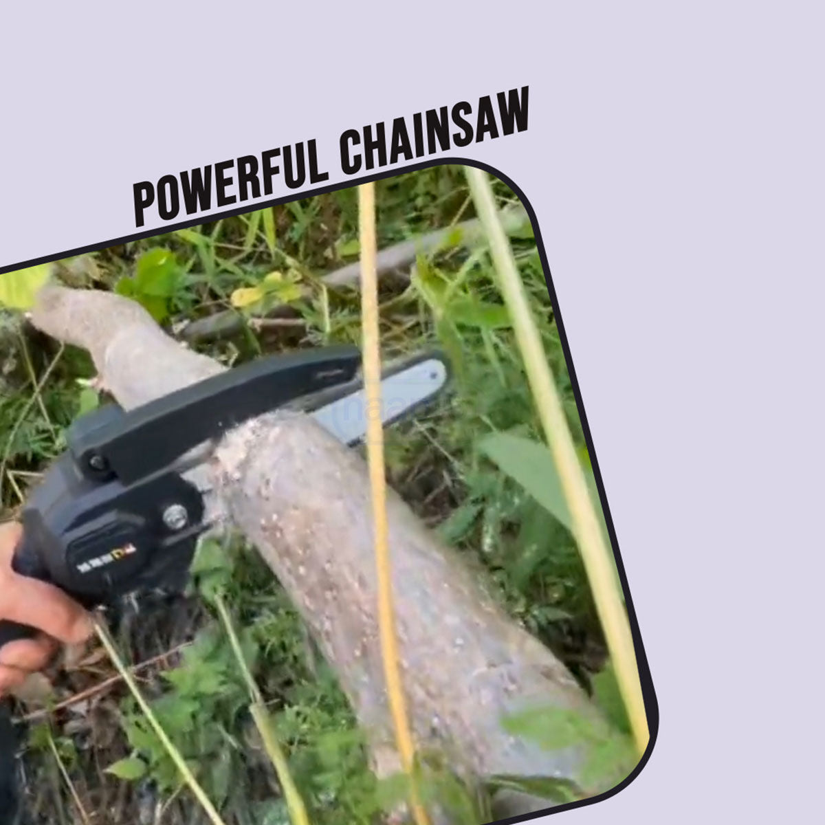 6-Inch Battery Powered Heavy Duty Mini Chainsaw | Cordless Electric Wood Cutter, One-Hand Portable & Rechargeable