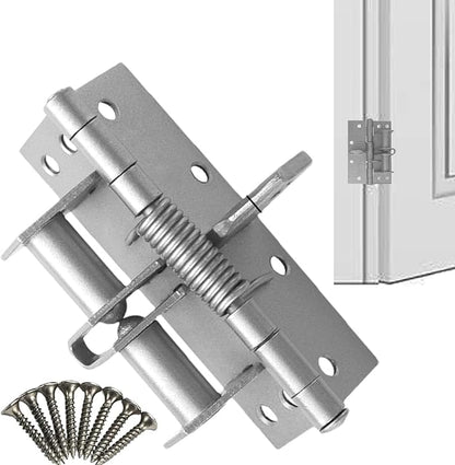 Heavy Duty 3-in-1 Self-Closing Garage Door Hinge - Automatic Spring Hinge with 90° Positioning, Anti-Rust Folding Shelf Hinge & Invisible Door Closer