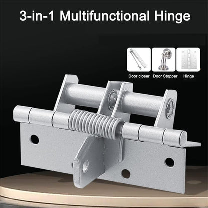 Heavy Duty 3-in-1 Self-Closing Garage Door Hinge - Automatic Spring Hinge with 90° Positioning, Anti-Rust Folding Shelf Hinge & Invisible Door Closer