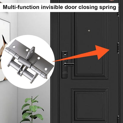 Heavy Duty 3-in-1 Self-Closing Garage Door Hinge - Automatic Spring Hinge with 90° Positioning, Anti-Rust Folding Shelf Hinge & Invisible Door Closer