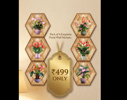 WallVista™ 3D Decorative Wall Sticker Set | Self-Adhesive DIY Home Décor Art | Modern Peel & Stick Wall Decoration