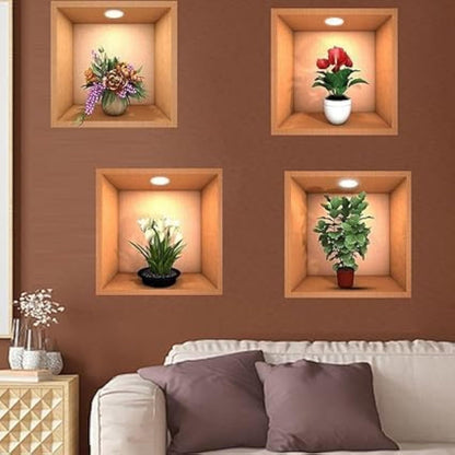 🏡 3D Decorative Wall Stickers Floral Buy 2 Get 3