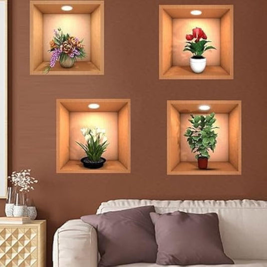 🏡 3D Decorative Wall Stickers Floral Buy 2 Get 3