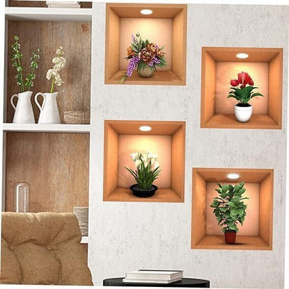 🏡 3D Decorative Wall Stickers Floral Buy 2 Get 3